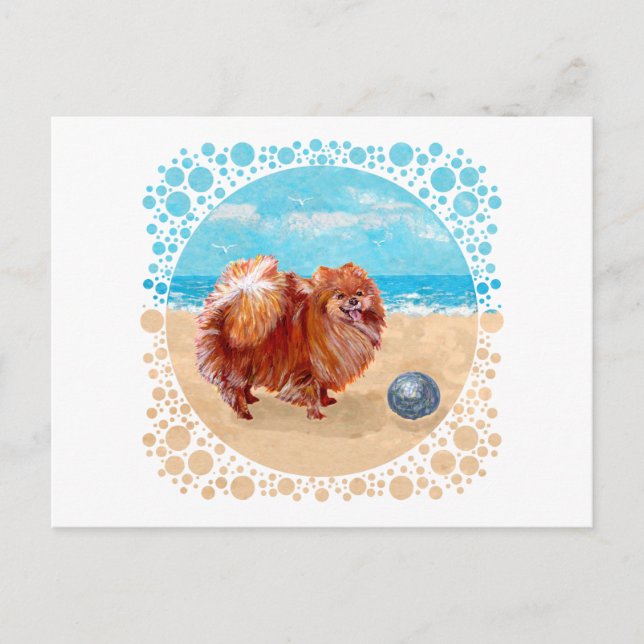 Postal Pomerania en la orilla del mar (Anverso)