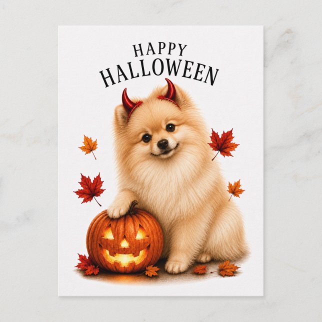 Postal Pomerania Halloween (Anverso)
