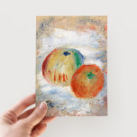 Postal Pommes | Renoir<br><div class="desc">Manzanas | Pommes (1875) | Obra de arte original del artista impresionista francés Pierre-Auguste Renoir (1841-1919). La pintura representa una abstracta vida impresionista de la fruta en tonos naranja,  amarillo y beige. Haga clic en Personalizar para agregar su propio texto o personalizar el diseño.</div>