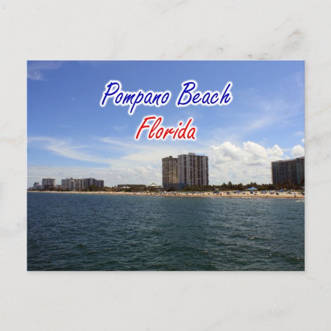 Postal Pompano Beach Florida Postcard (Anverso)