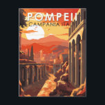 Postal Pompeya Campania Italia Viaje al arte<br><div class="desc">Obra vectorial de Pompeya. Pompeya,  que alguna vez fue una próspera y sofisticada ciudad romana,  fue enterrada bajo metros de cenizas y ratones luego de la catastrófica erupción del Monte Vesubio en el año 79 D.C.</div>