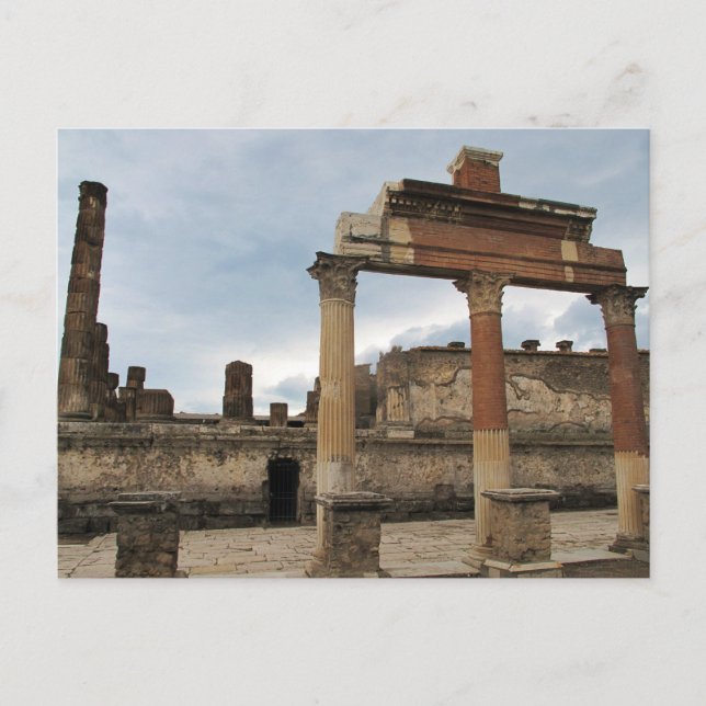 Postal Pompeya - Columnas restantes del Arcade (Anverso)