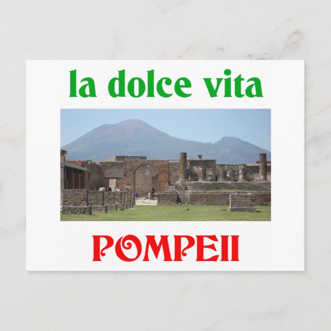 Postal Pompeya Italia (Anverso)