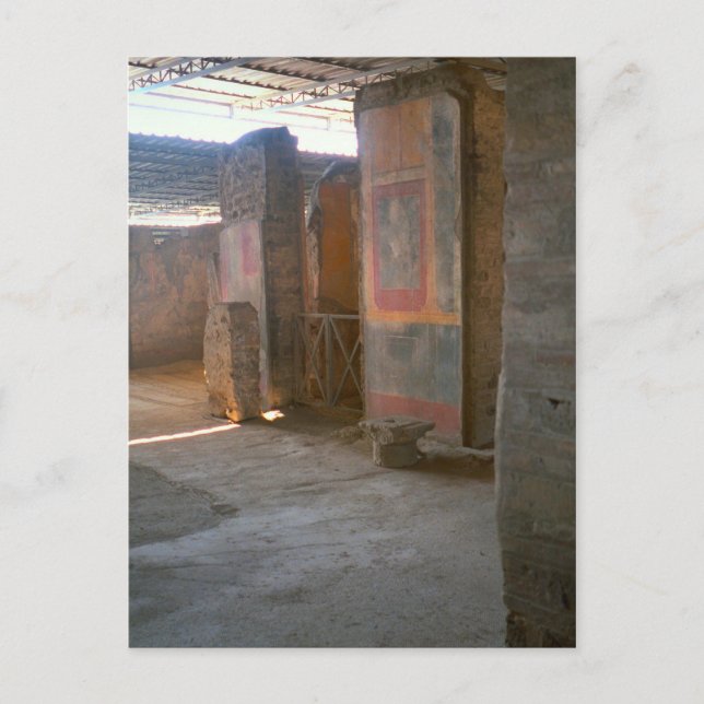 Postal Pompeya, murales romanos (Anverso)