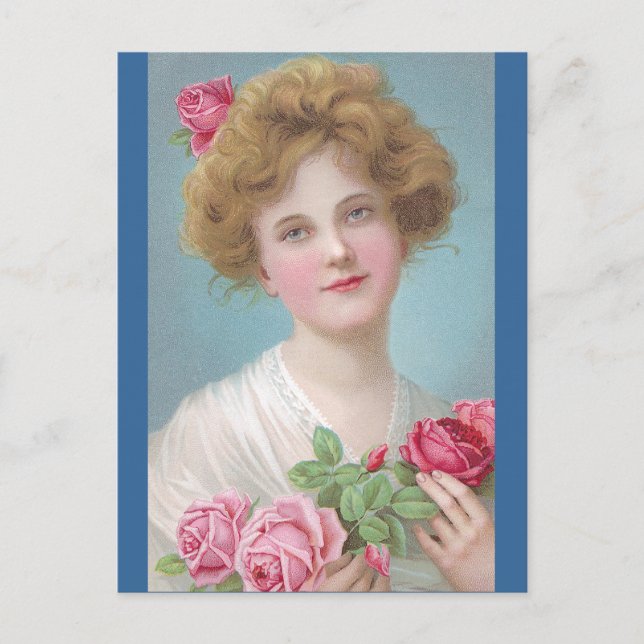 Postal Pon Rosas en tus mejillas (Anverso)