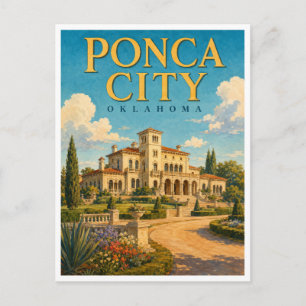 Postal Ponca City Oklahoma Marland Mansion GeoSaga