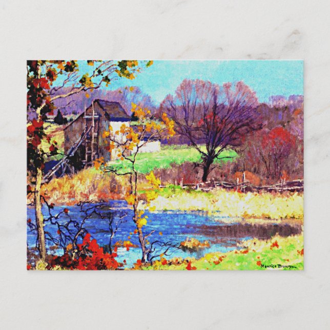 Postal Pond en el Viejo Lyme, Connecticut (Anverso)