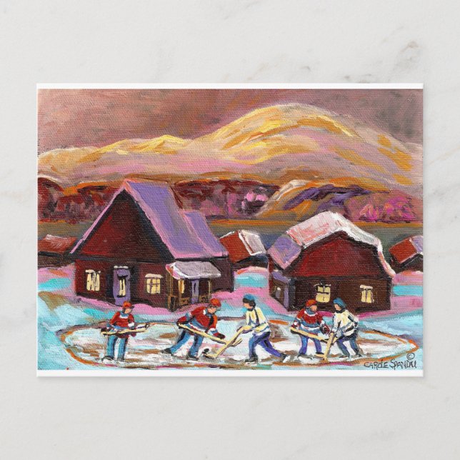 Postal POND HOCKEY COZY INVIERNO ESCENA 6X8 COPIA.jpg (Anverso)