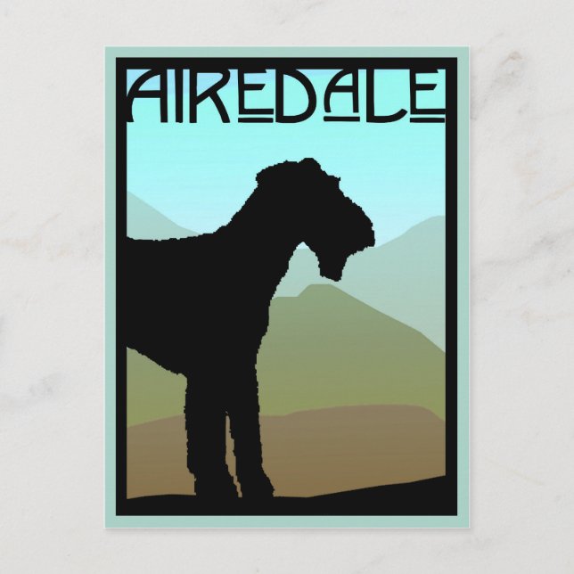 Postal Ponente de opinión Airedale Terrier (Anverso)