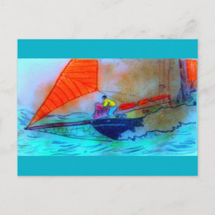 Postal poner en marcha la jib de los escolares