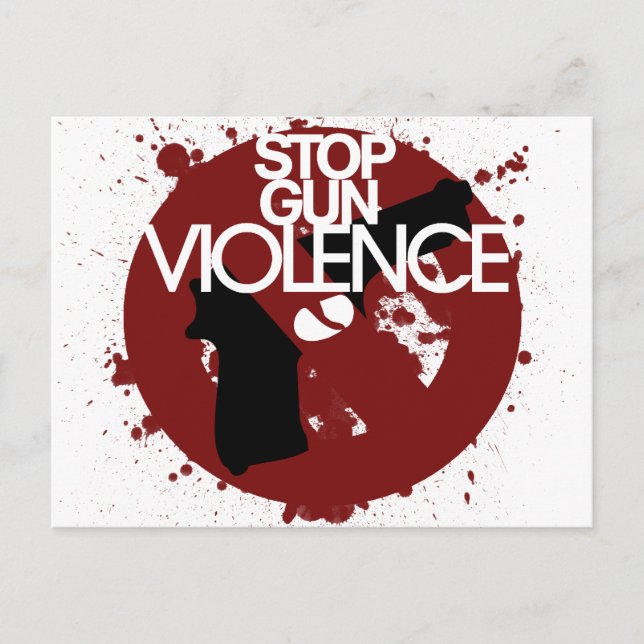 Postal poner fin a la violencia armada (Anverso)