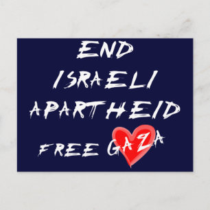 Postal Poner fin al Apartheid israelí en Gaza