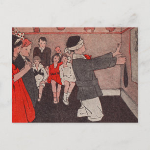 Postal Poner la cola al burro