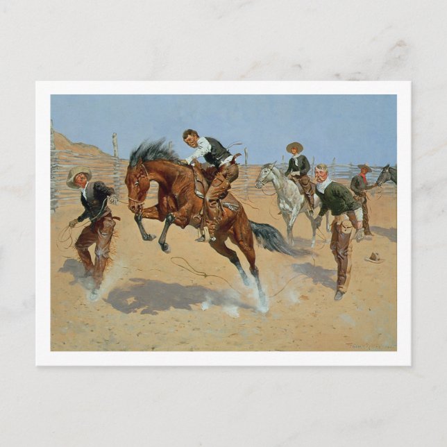 Postal Ponlo suelto, Bill, c.1893 (aceite sobre lienzo) (Anverso)