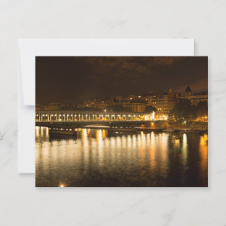 Postal Pont de Bir-Hakeim en París de noche