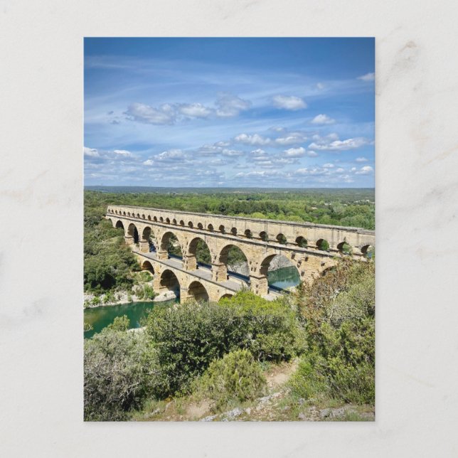 Postal Pont du Gard, Francia (Anverso)
