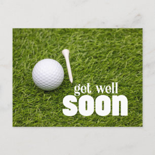Postal Ponte bien pronto con Golf ball para Golfer