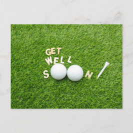 Postal Ponte bien pronto Golfer con dos pelotas de golf y