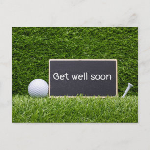 Postal Ponte bien pronto Golfer con dos pelotas de golf y