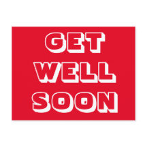 Ponte bien pronto, rojo blanco moderno negrita