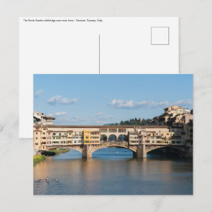 Postal Ponte Vecchio puente antiguo - Florencia, Italia