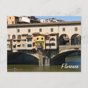Postal Ponte Vecchio puente viejo - Florencia, Italia