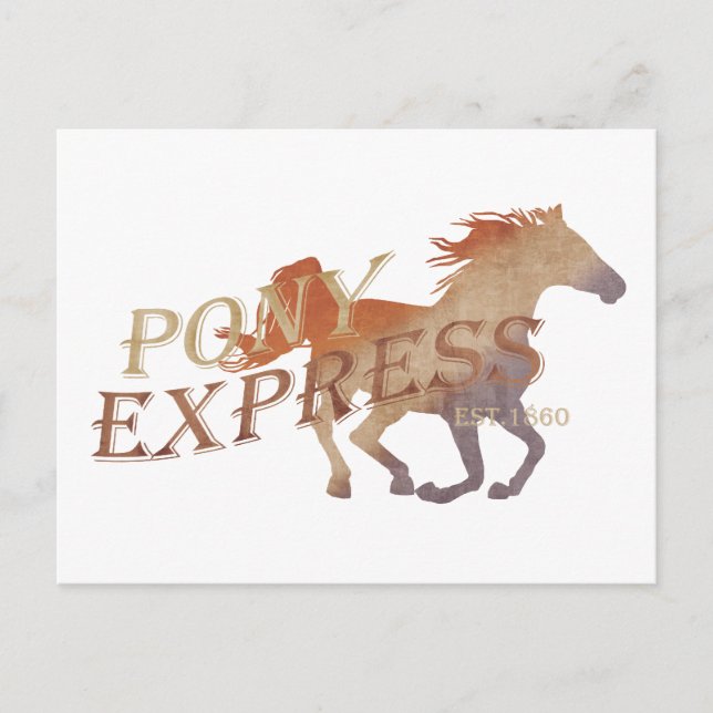 Postal Pony Express Vintage (Anverso)