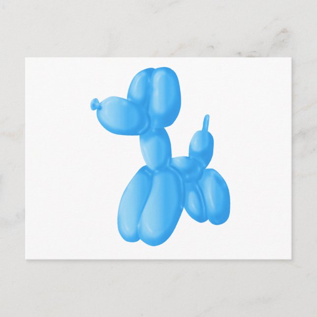 Postal Poodle azul (Anverso)