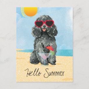Postal Poodle de juguete de verano