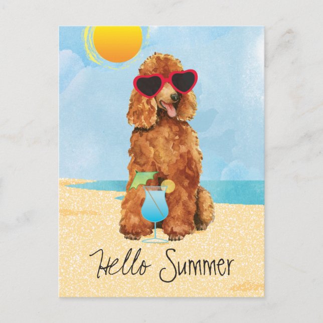 Postal Poodle de verano (Anverso)