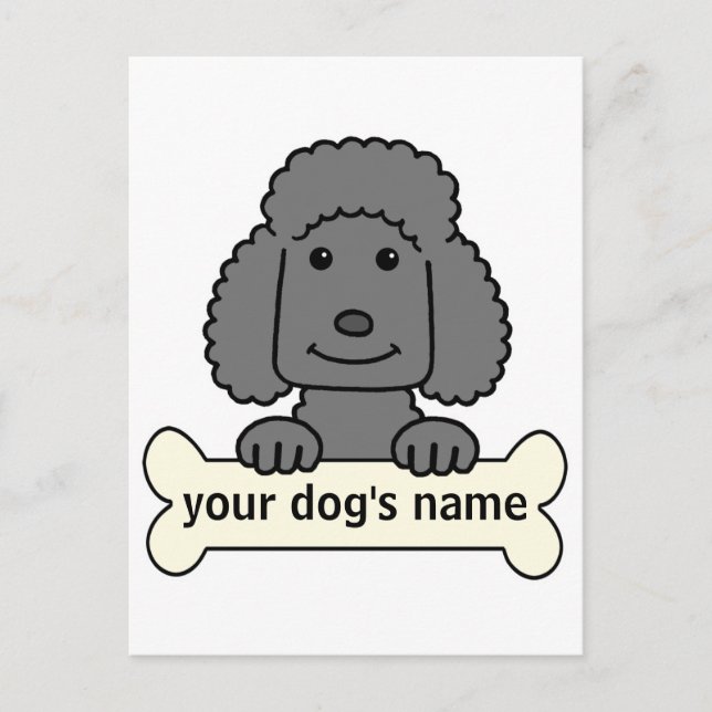 Postal Poodle personalizado (Anverso)