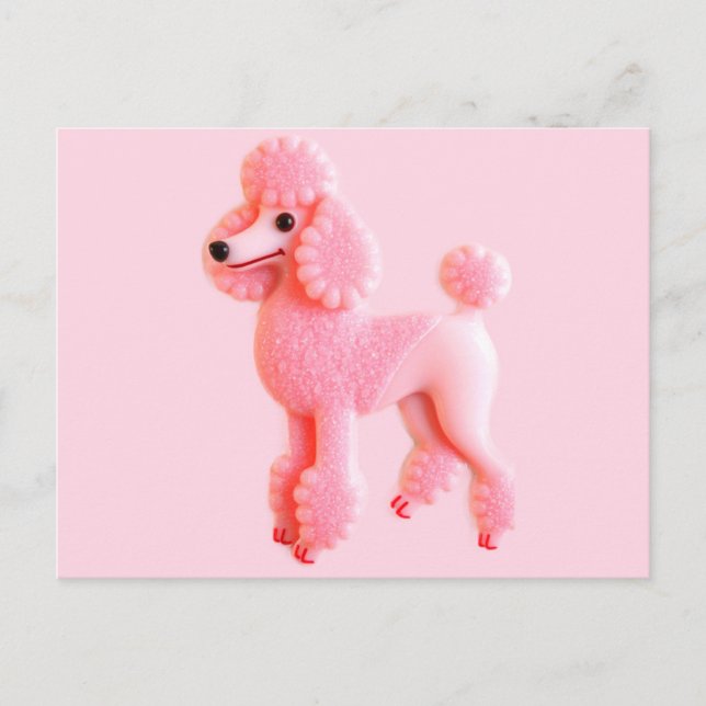 Postal Poodle Rosa Bonita (Anverso)