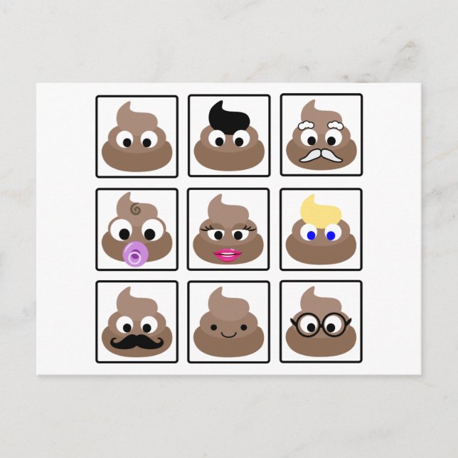 Postal Poop Many Faces (Anverso)
