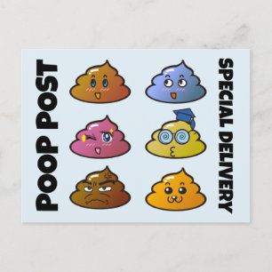 POSTAL POOP RAINBOW COLORS FUNNY