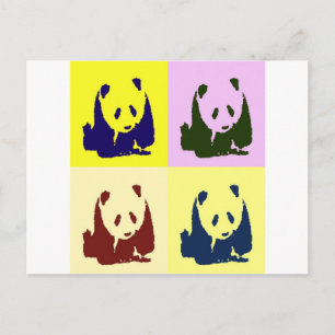 Postal Pop Art Baby Pandas
