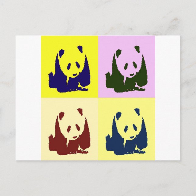 Postal Pop Art Baby Pandas (Anverso)