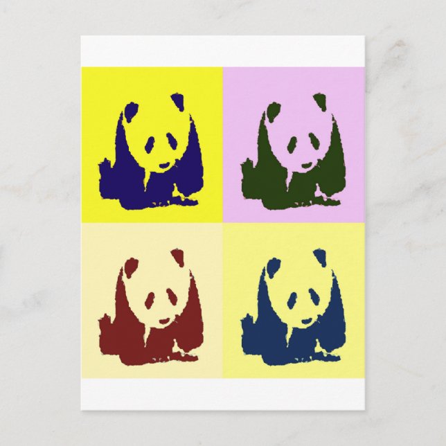 Postal Pop Art Baby Pandas (Anverso)