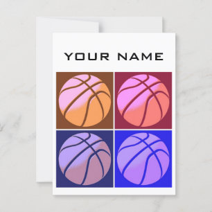 Postal Pop Art Basketball Tu nombre