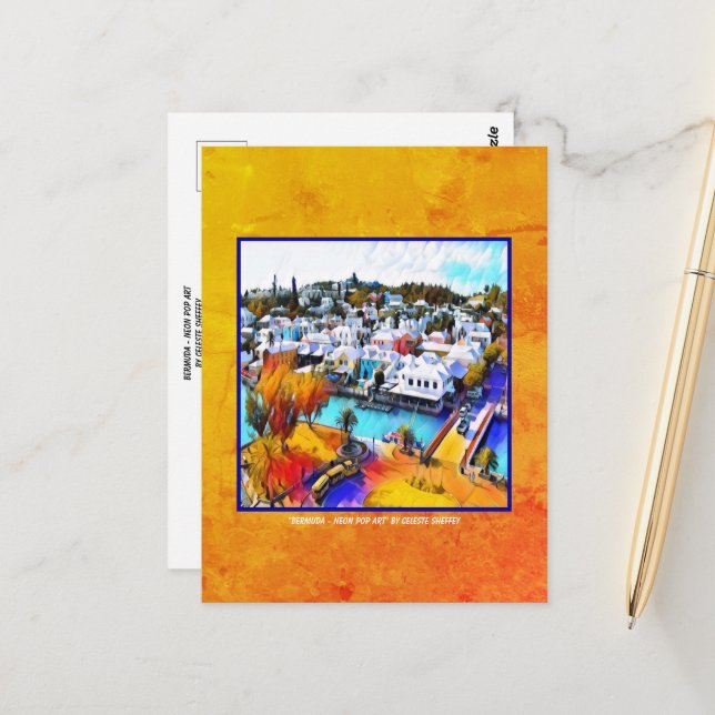 Postal Pop Art Bermuda (Anverso/Reverso In Situ)