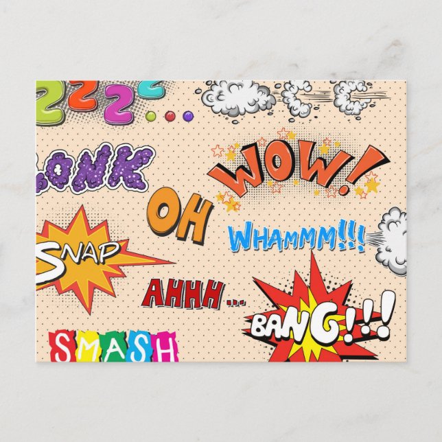 Postal Pop Art Comic Style Ha Ha Ha Ha! (Anverso)