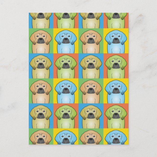 Postal Pop-Art de Personalizado de perro malabarista (Anverso)