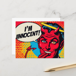 Postal Pop Art Innocent Devil