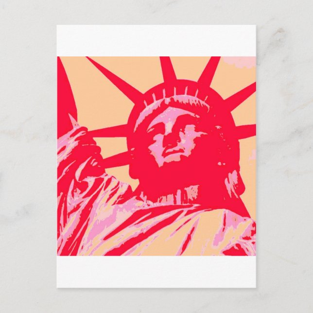 Postal Pop Art Lady Liberty Nueva York (Anverso)
