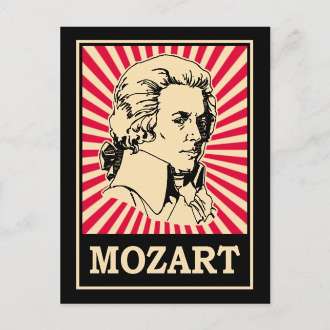 Postal Pop Art Mozart (Anverso)