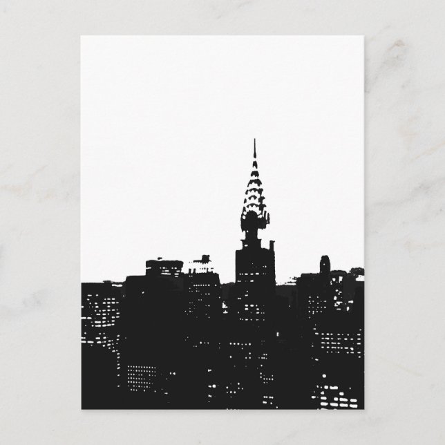 Postal Pop Art New York Silhouette (Anverso)