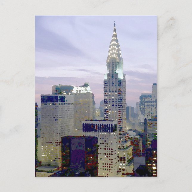 Postal Pop Art Oil Paint Effect New York (Anverso)
