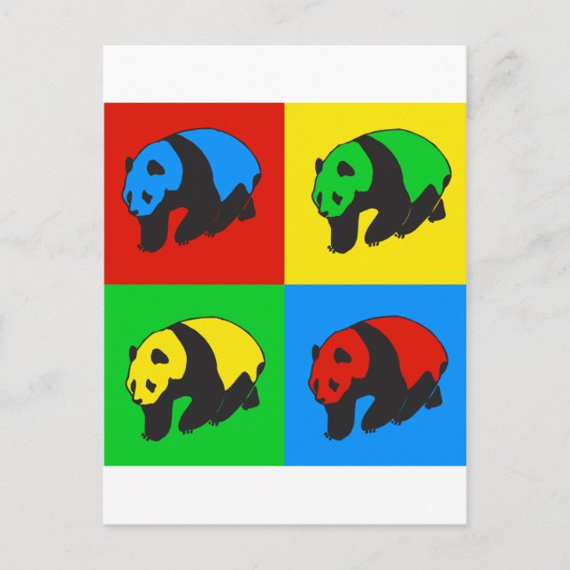 Postal Pop Art Panda (Anverso)