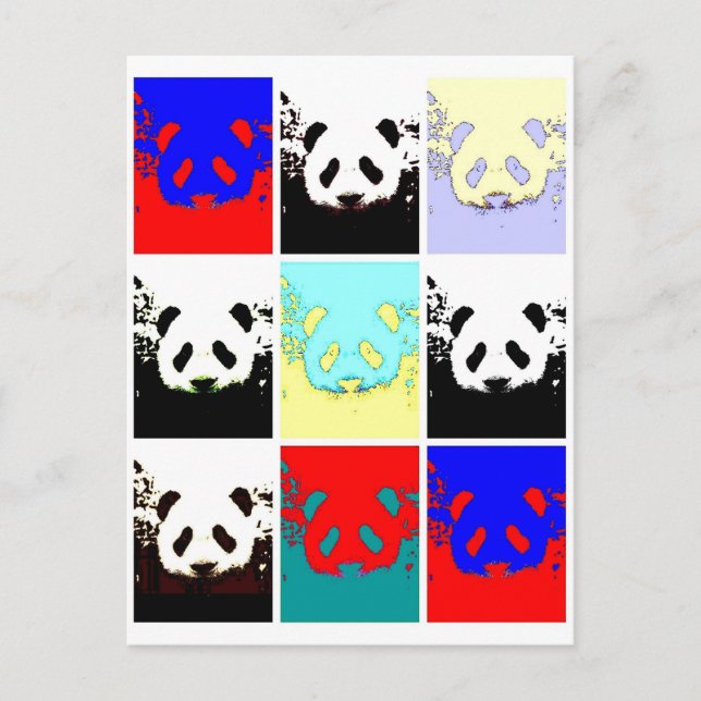 Postal Pop Art Panda (Anverso)