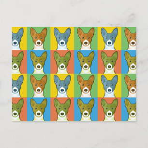 Postal Pop-Art Personalizado de perro de Basenji