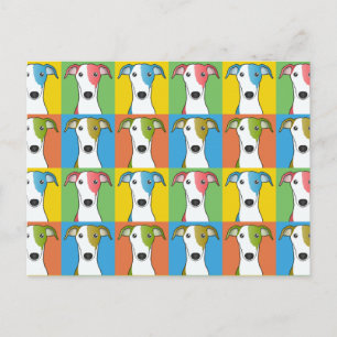 Postal Pop-Art Personalizado de perro de Greyhound